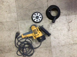 lot 9 image: DEWALT 6 Amp Corded Variable Speed Disk Sander with 5 in., 8 Hole Hook and Loop Pad, Dust Shroud and Wrench