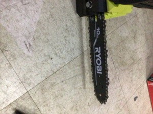 lot 22 image: RYOBI ONE HP 18V Brushless 10 in. Cordless Battery Chainsaw (tool-only)