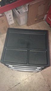 lot 24 image: IRIS 4-Gal. Scrapbook Cart in Black (5-Case)
