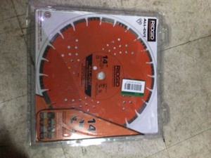 lot 27 image: Ridgid 14 in. All-Cut Diamond Blade