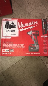 lot 30 image: Milwaukee M18 18-Volt Lithium-Ion Cordless 14 in. Hex Impact Driver Kit with One 3.0Ah Battery, Charger and Bag