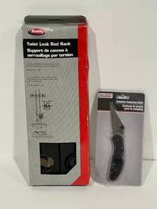 Berkley Rod Rack and Folding Knife