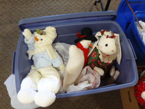Lot of Stuffed Christmas Snowmen