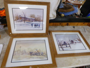 3 Framed Prints by Artist Polom