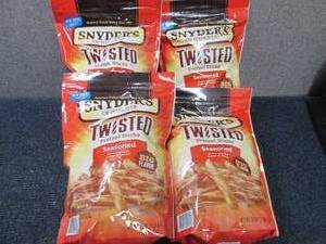 4- 22 oz Bags Snyders Seasoned Twi...