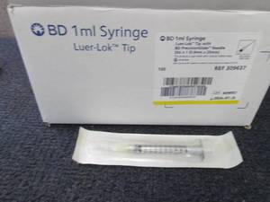 Box of 100 BD Syringes with Hypoder...
