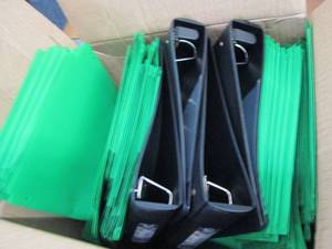 4 HD D Ring Binders, Green Poly Fol...