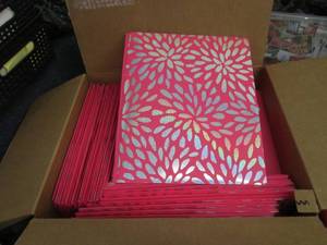 Box of Dark Pink Poly Folders...