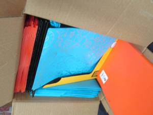 Box of Assorted Poly Folders...