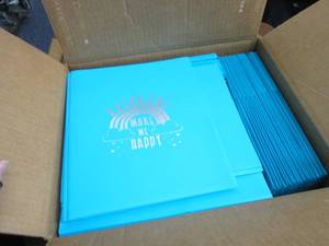 Box of Aqua Poly Folders...