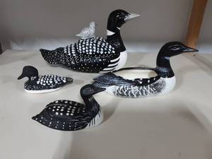 Loon Cookie Jar & Other Ceramic Loons