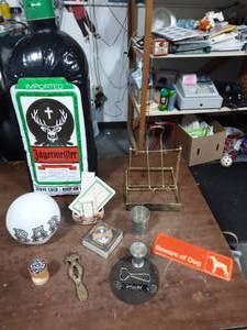 Jagermeister Inflatable Bottle, Crown Royal Bottle Tipper & Other Bare Wares