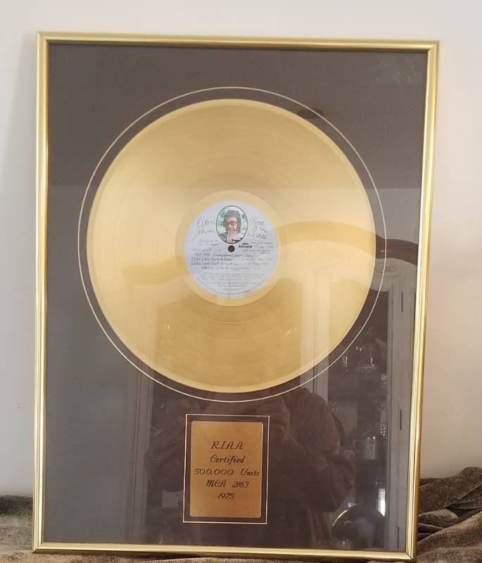 Elton John Gold Record  Rock of the Westies 1975