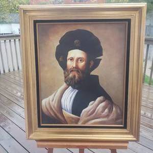 Original Oil Italian Man signed Magnelli