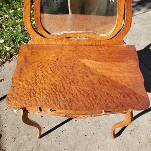 Elegant Louis XV Bird Eye Maple Vanity