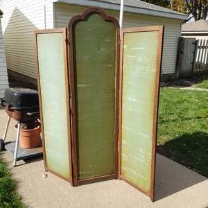 Hand Painted Art Deco Privacy Screen