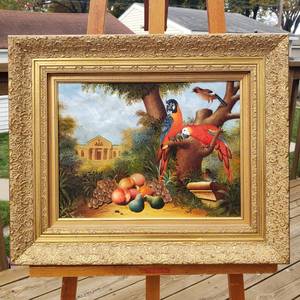 Original Oil Parrots Signed Gin
