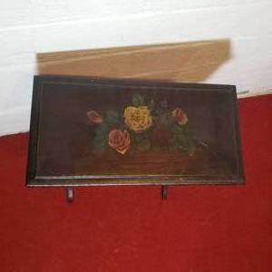 Antique Floral Standing Sewing Chest