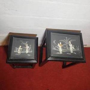 Oriental Black Nesting Tables