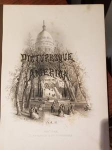 1874 Leather Bound Book  Picturesque America