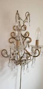 Hollywood Regency Prism Wall Sconce Lamp