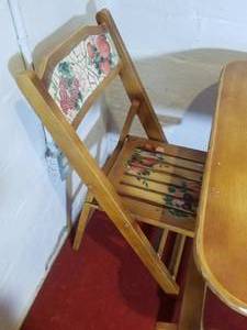 Delightful Vintage Folding Table and Chairs