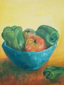 Original Sharon Boehme Oil Painting- Still Life
