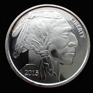 2015 1 Oz Buffalo Silver Round