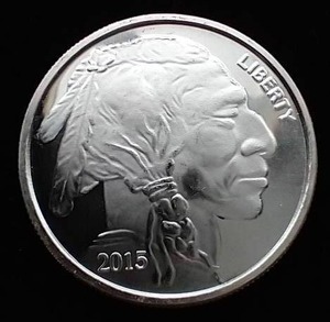 2015 1 Oz Buffalo Silver Round