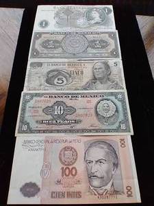 5 Foreign Currency Notes