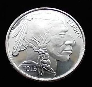 2015 1 Oz Buffalo Silver Round