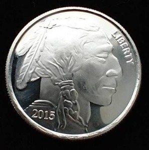 2015 1 Oz Buffalo Silver Round