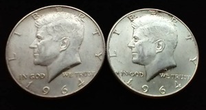 2 90% Silver Kennedy Half Dollars