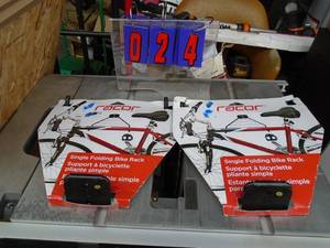 Qty of 2 garage bicycle hangers. As shown.