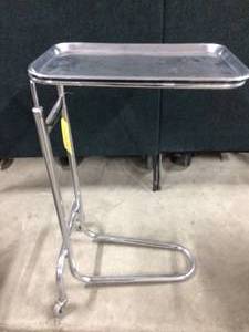 lot 40 image: Stainless Steel Mayo Stand Mobile Instrument Tool Tray