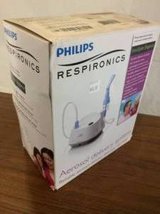 lot 6 image: Philips Respironics InnoSpire ELEGANCE Compressor Nebulizer Aerosol System - Appears New However Box Is Banged Up