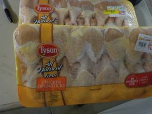 2 Frozen Pkgs Tyson Chicken Drumsti...