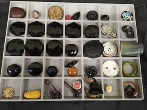 Collection of Buttons and Jewelry