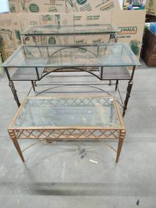 Three Glass-Top Tables