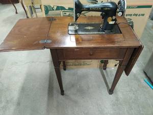 Singer Sewing Machine and Cabinet