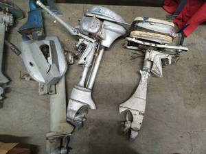 Collection of 6 old Outboard Boat Motors