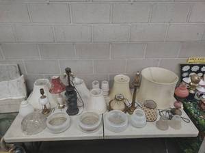 Collection of Lamps and Shades
