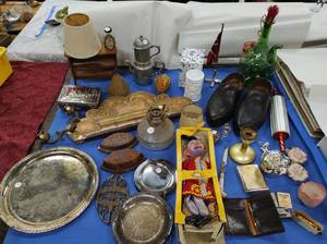 Tabletop Filled with Collectibles