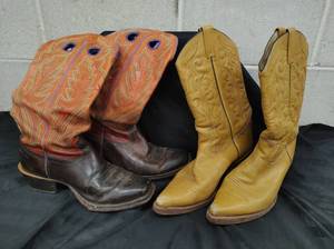 Two Pairs of Cowboy Boots