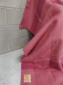 Vintage Hudsons Bay Pink Wool Point Banket
