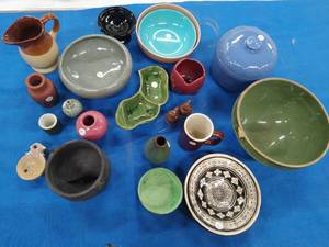 Collection Of Pottery Or Similar Material Dcor