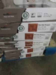 lot 6 image: 7 cases of Red Oak Parquet 12 in. x...