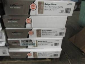 lot 9 image: 5 cases of Beige Slate 12 in. Width...