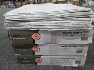 lot 39 image: 3  plus cases of Carrara Marble 12 ...