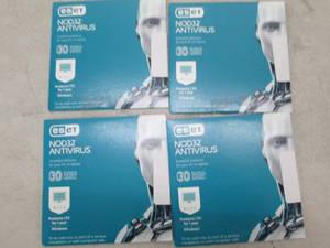 lot 82 image: 4 new eset nod32 antivirus...